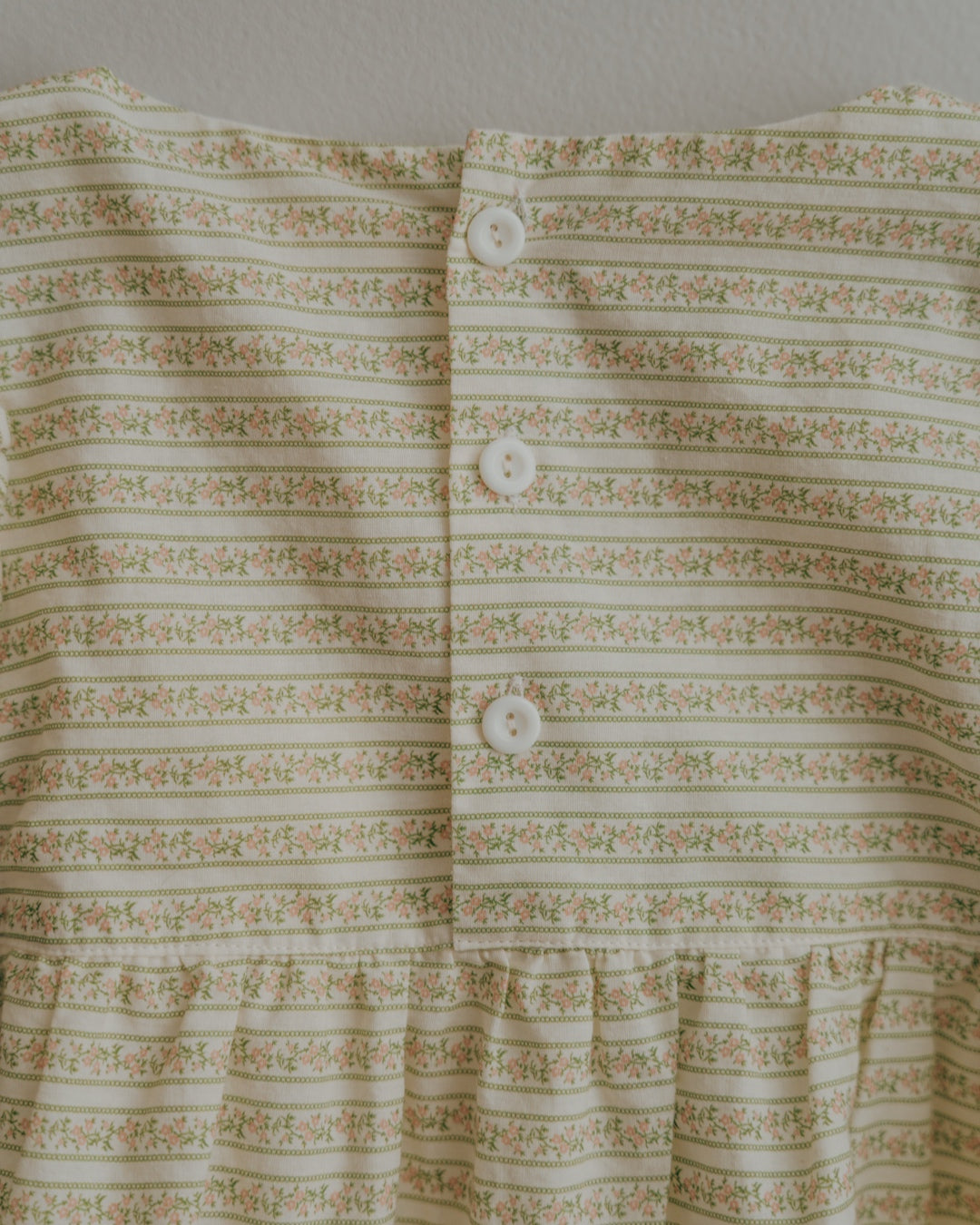 Fiona Dress- Blush Vine Stripe