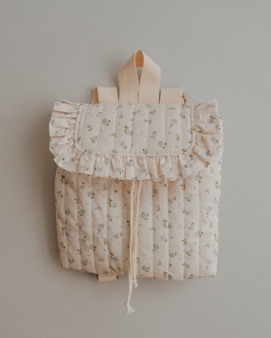 The Eloise Ruffle Backpack-Wildflower Cream
