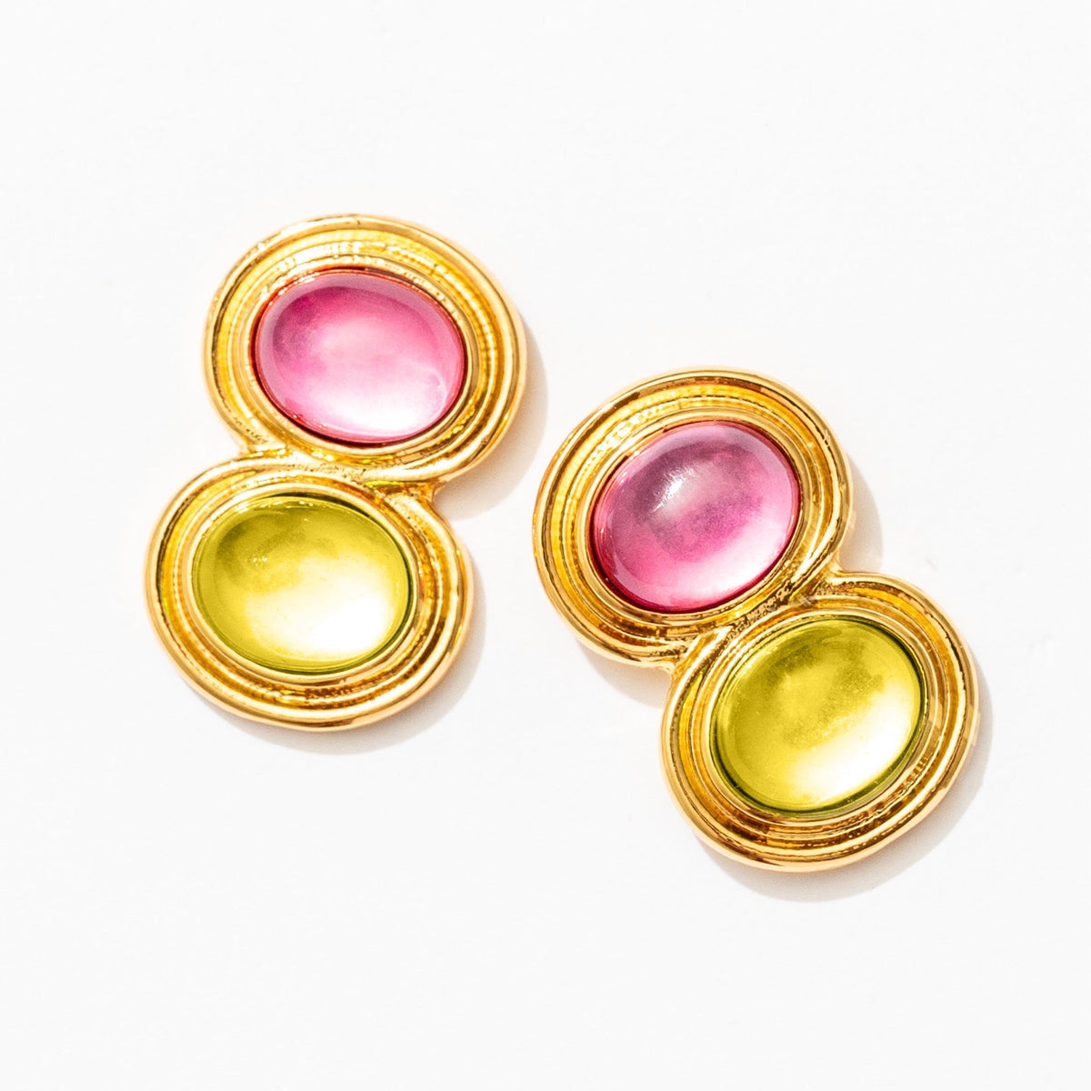 Violet Earrings in Citrus