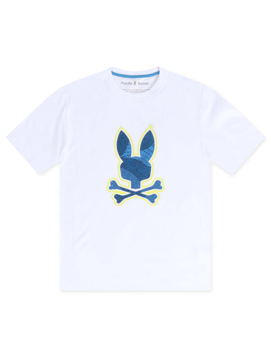 Psycho Bunny Mens Lenox Graphic Tee - White