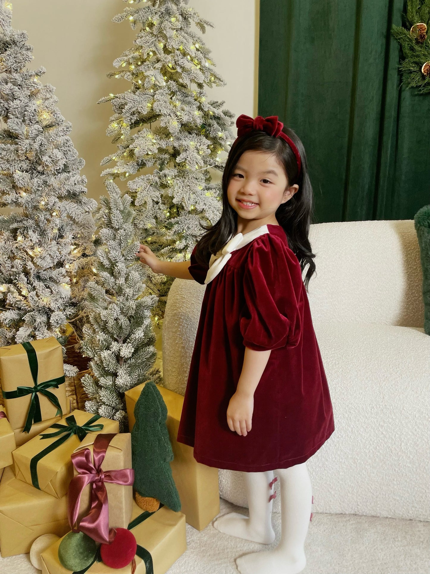 Rosemoor Dress |  Winterberry Red  Cotton Velvet