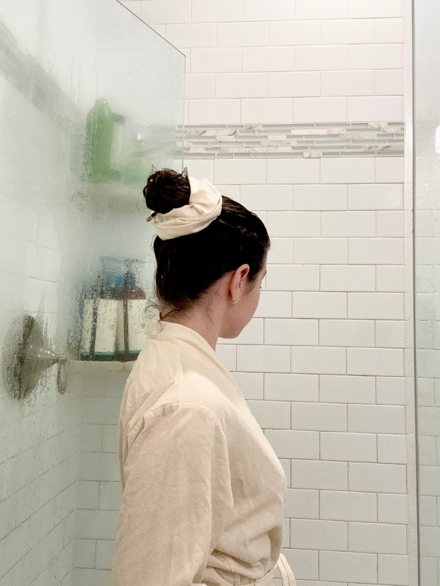 Raw Silk Towel Scrunchie