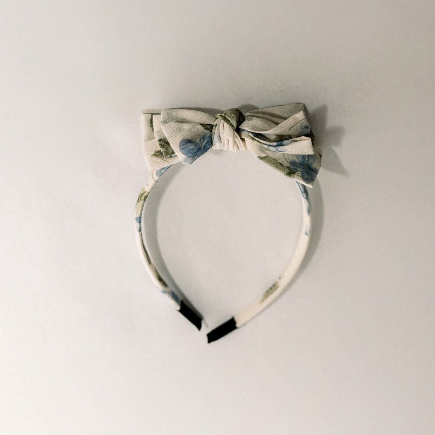 Three Little Bows Headband- Fleurs bleues - Osadia Concept Store