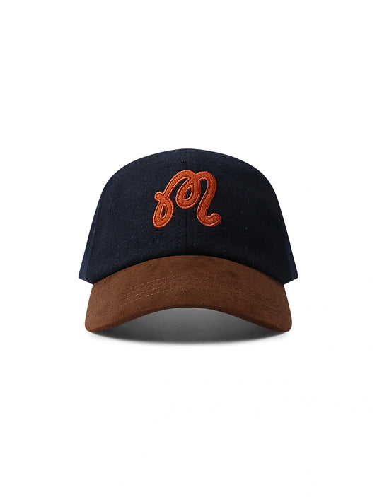 Malbon Script Dad Hat - Navy