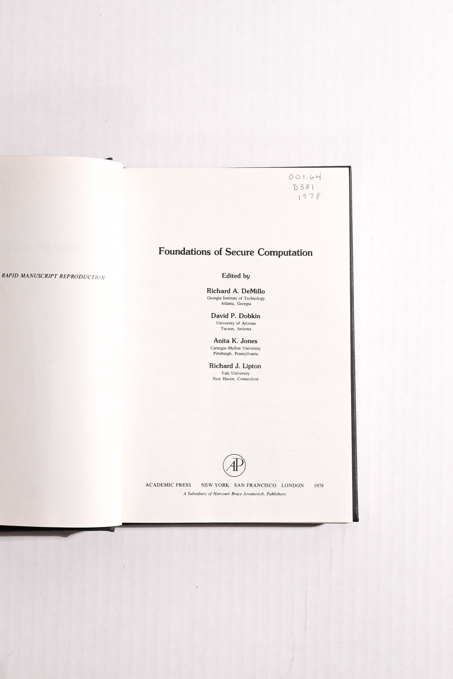 Foundations of Secure Computation