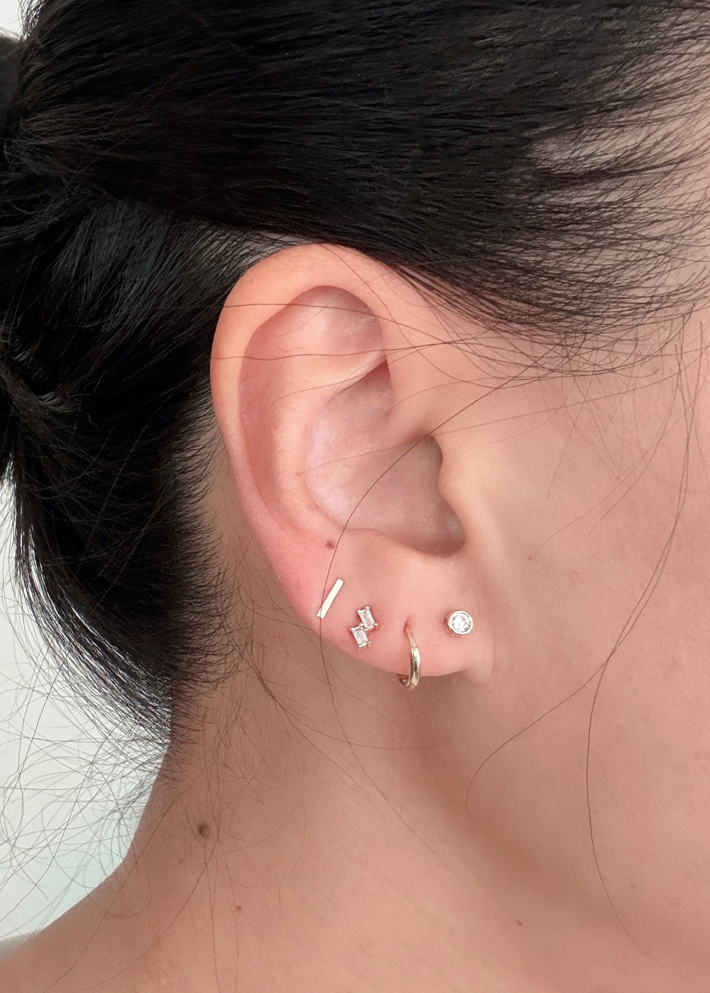 GOLDEN HALO STUDS 14KT YELLOW GOLD