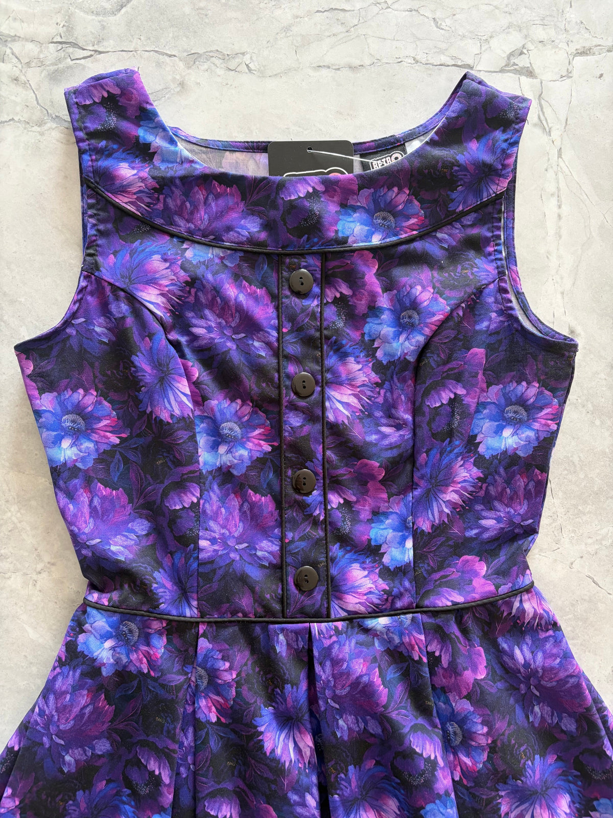 Elizabeth Dress in Purple Floral
