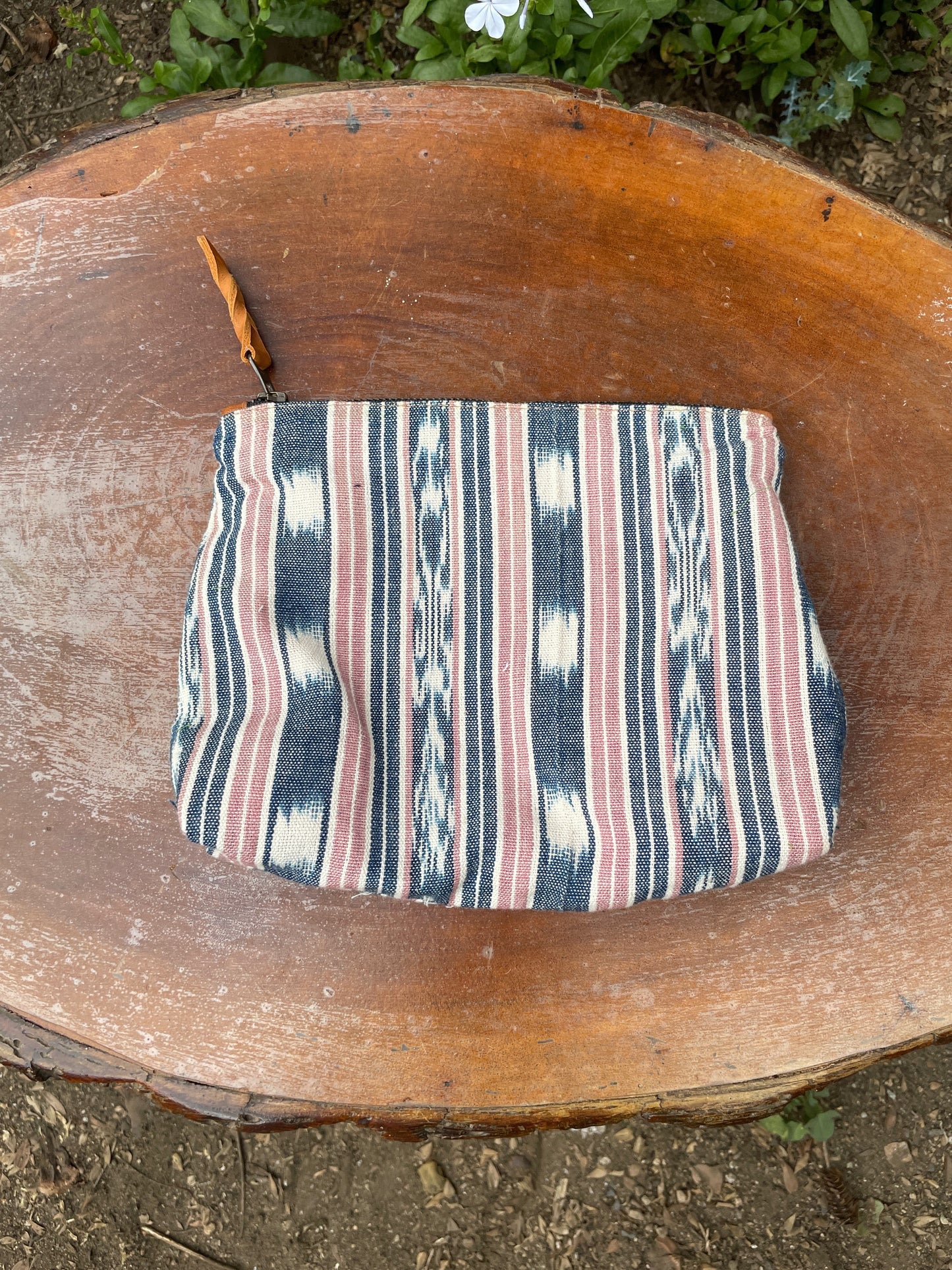 Large Cosmetic Bag - Pink and Blue