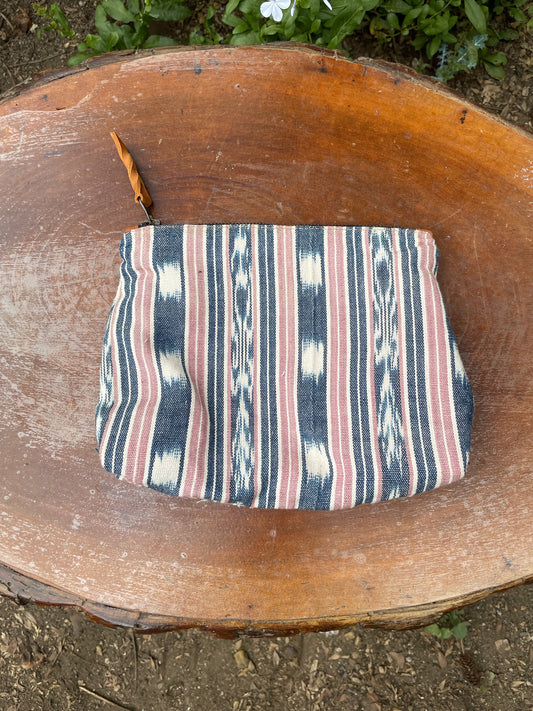 Large Cosmetic Bag - Pink and Blue