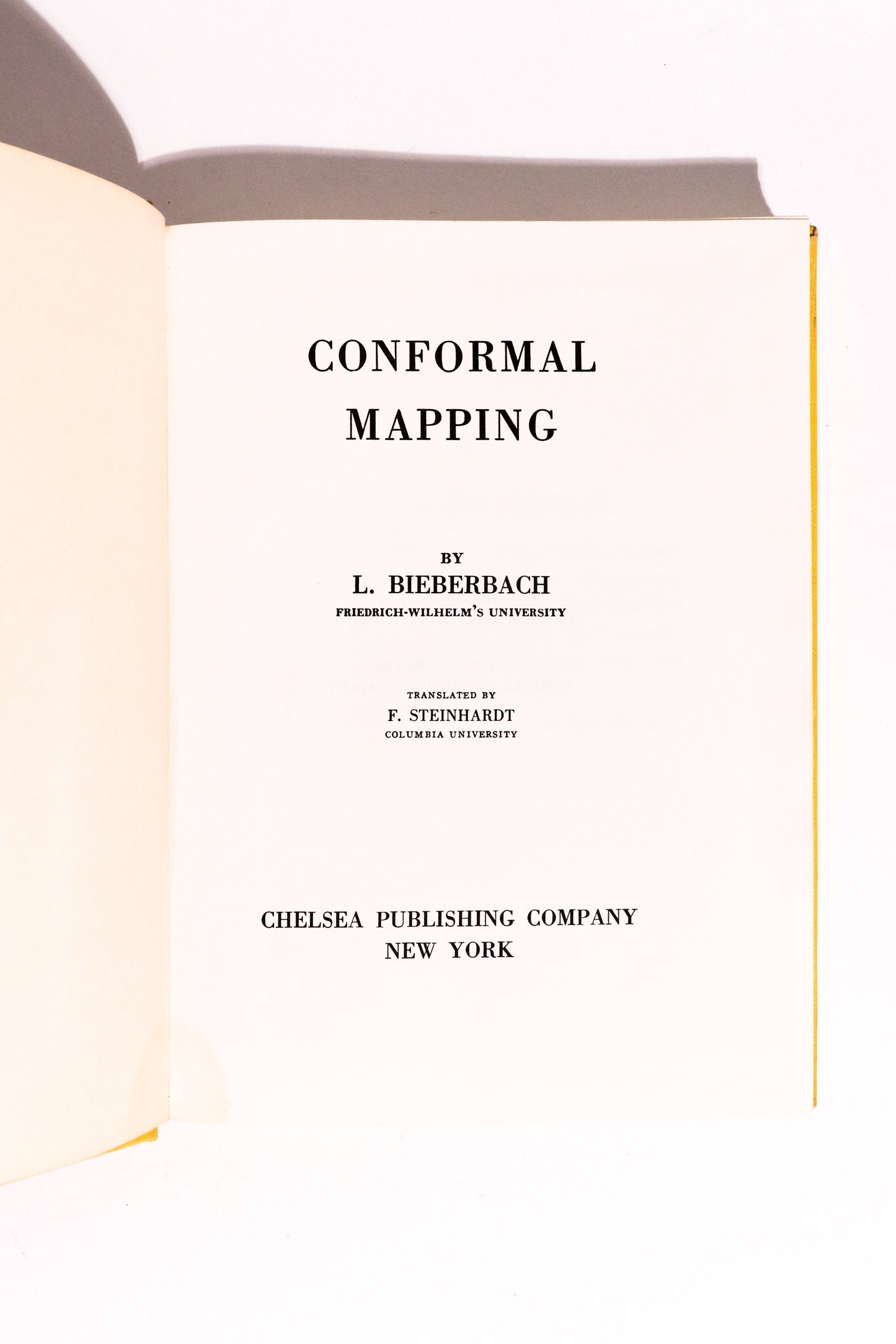 Conformal Mapping — L. Bieberbach, trans. F. Steinhardt, Chelsea Publishing 1953