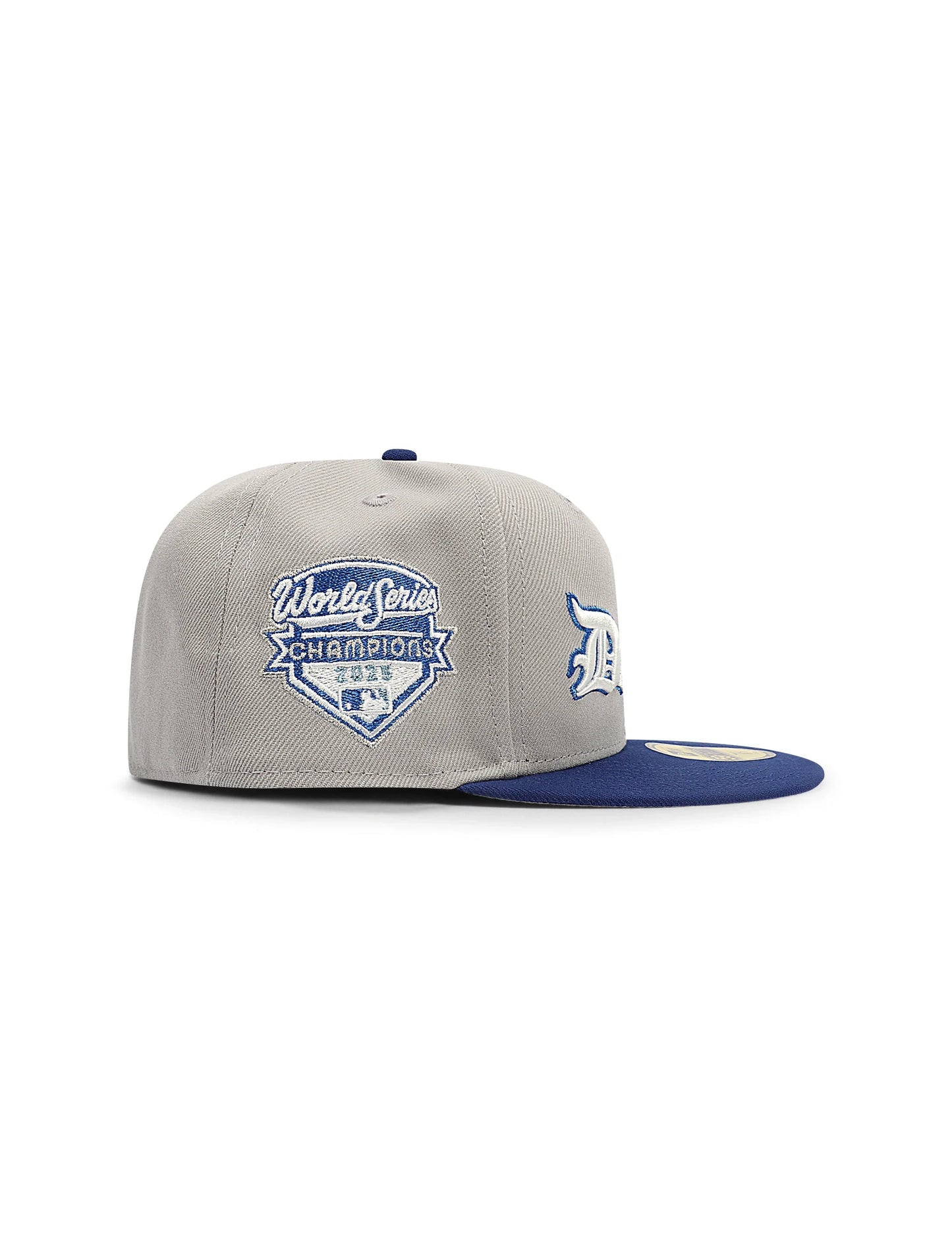 New Era 5950 Dodgers Champions Script Hat - Grey