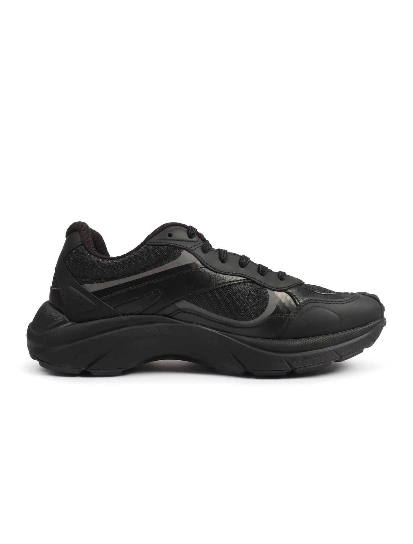 Hugo Boss Mens Trainers Leather Mesh - Black