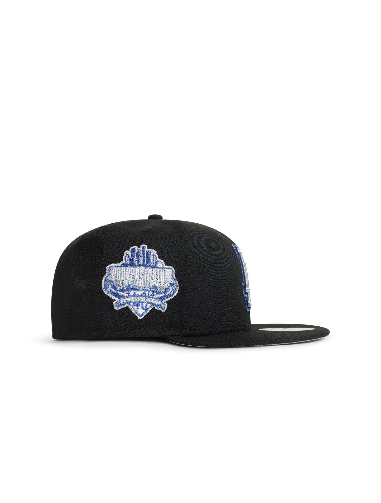 New Era 5950 Dodgers 40th Anniversary Hat - Black/Metallic Blue
