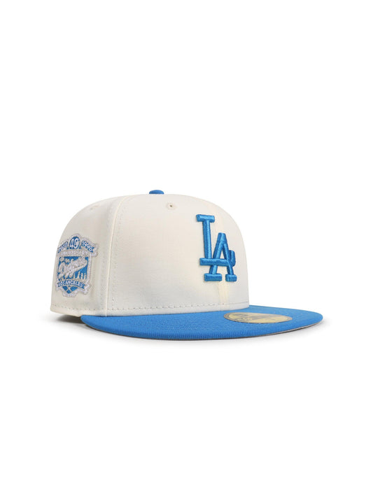 New Era 5950 Dodgers 40Th Anniversary Hat - Chrome/Southwest Blue