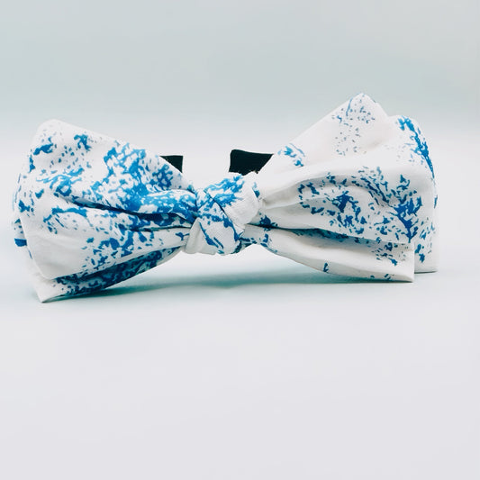 Three Little Bows Headband-Blue Toile - Osadia Concept Store