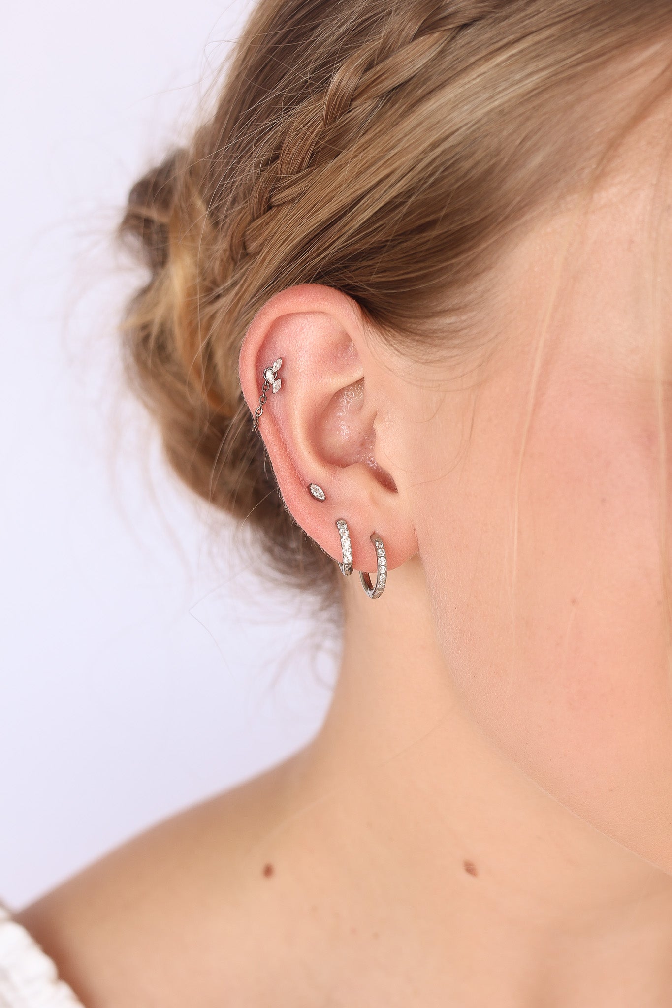 Marquise Flat Back Stud
