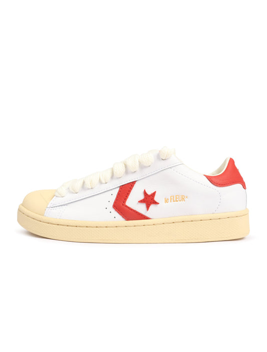Converse x Le Fleur Mens Pro Leather OX - White/Molten Lava
