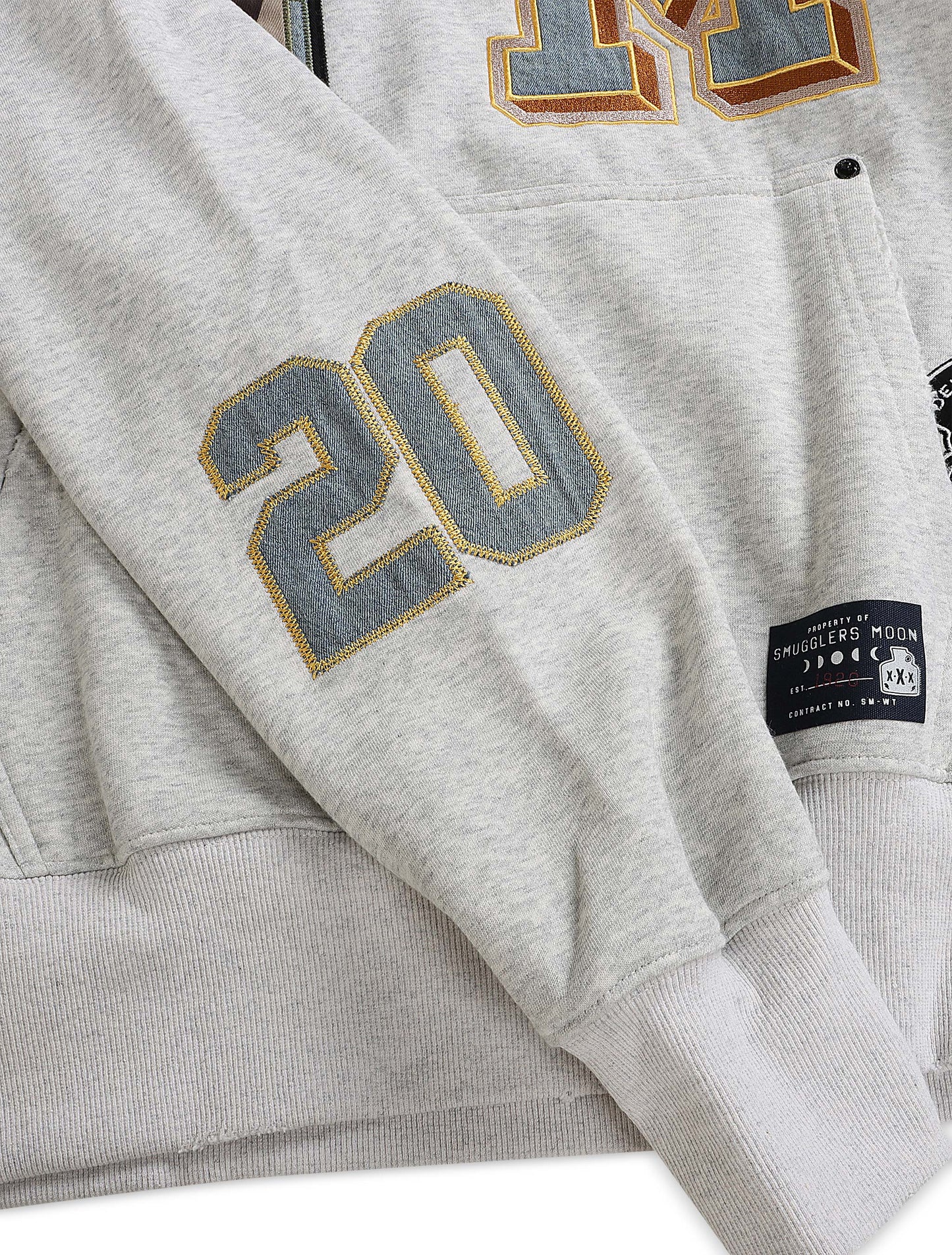 Smugglers Moon Woven Hoodie - Heather Grey