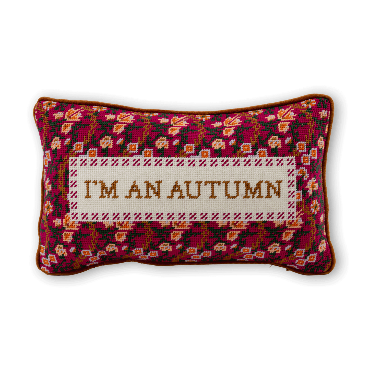 I'm An Autumn Needlepoint Pillow