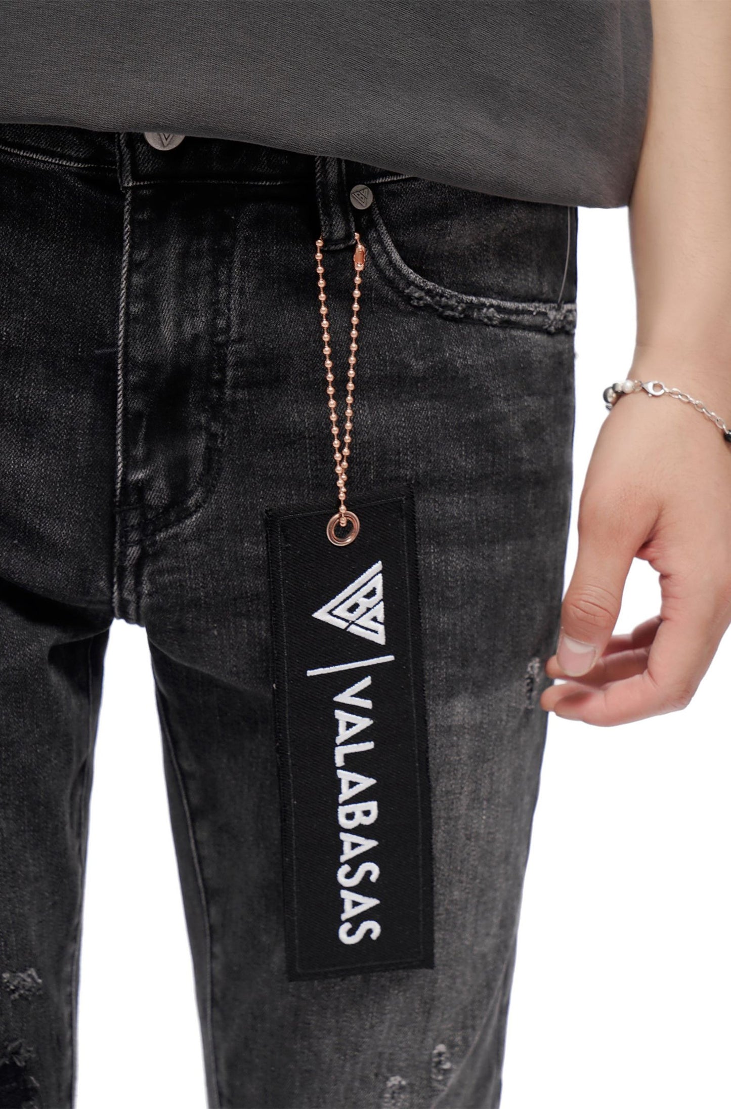 Valabasas Ilyas Skinny Jeans - Charcoal
