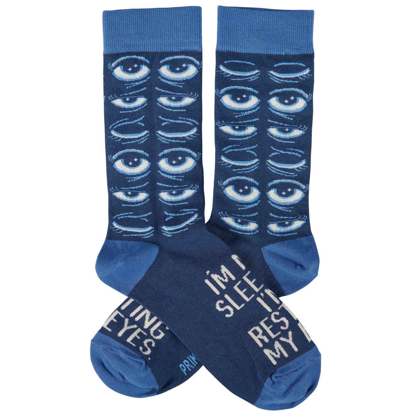 I'm Not Sleeping I'm Just Resting My Eyes Socks | Sleepy Tired Eyes Novelty Socks