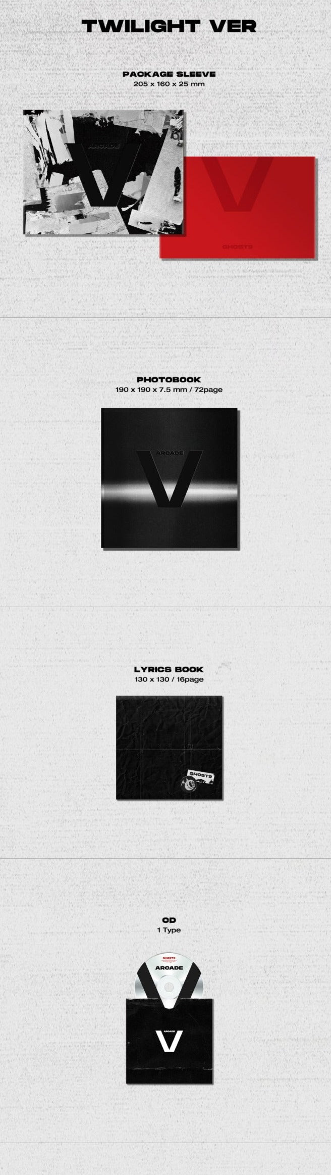 Ghost9 6th Mini Album - Arcade : V