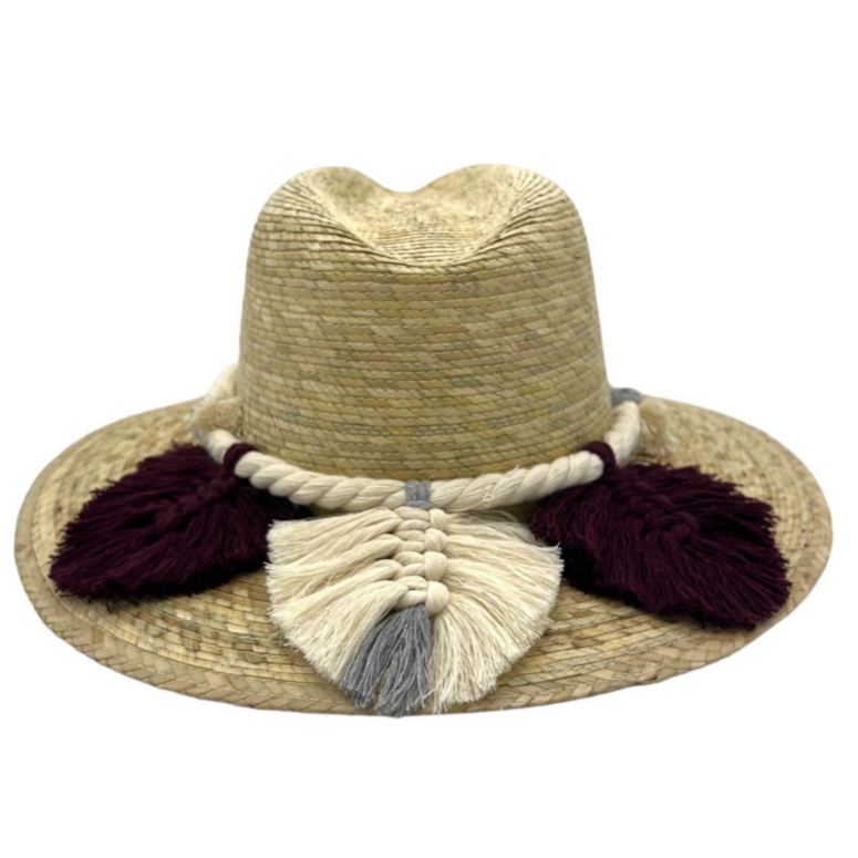 Indiana Palm Hat - Leaves Macrame Band