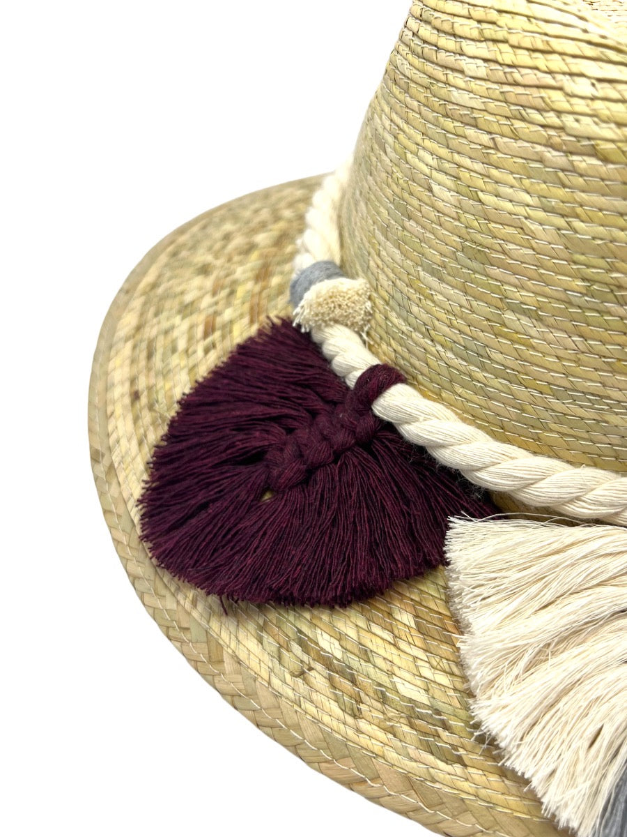 Indiana Palm Hat - Leaves Macrame Band
