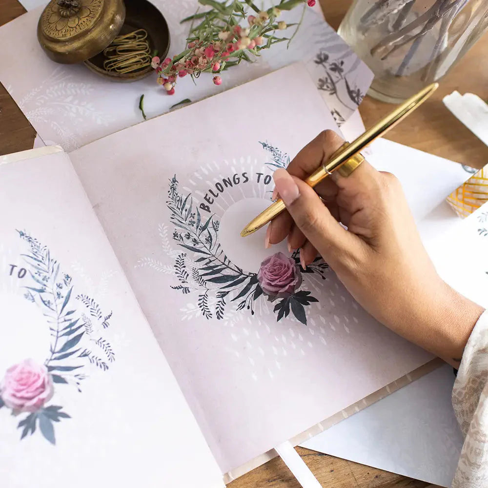 In The Flow Luxury Hardback Notebook Journal - Illustrated Inside