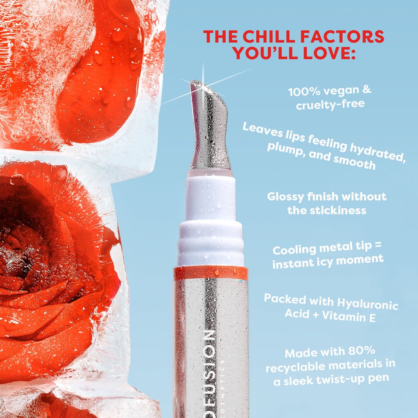 Frosted Kiss Cooling Plumping Lip Gloss - Osadia Concept Store