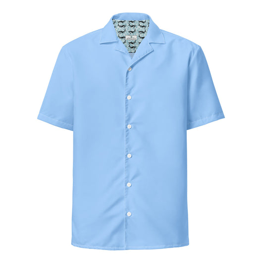 Labelless Island Sky Blue Button Down Camp Shirt