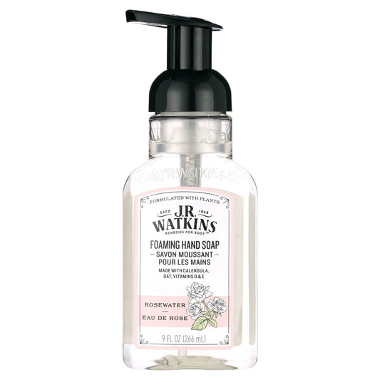 J.R. Watkins Rosewater Foaming Hand Soap 9 oz