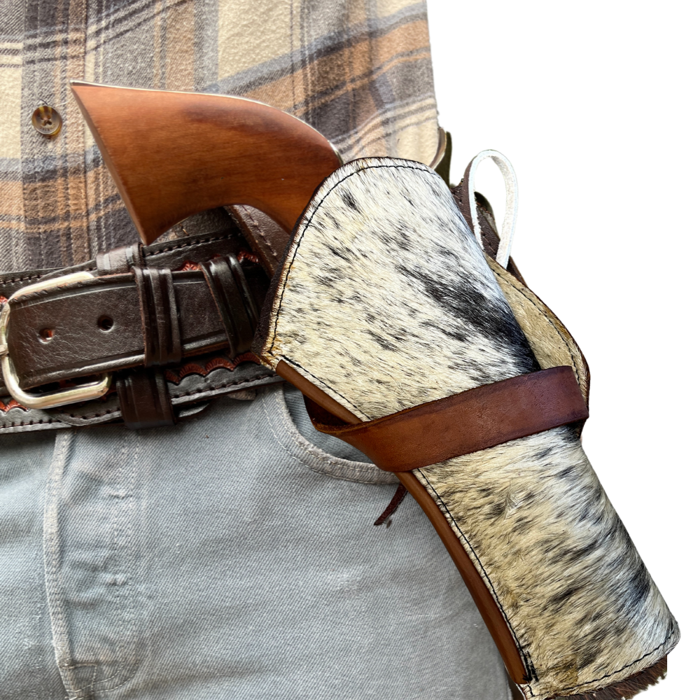 Cross Draw Western Holster | Real Cowhide - Speckled