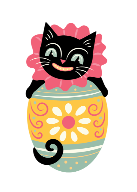 Eggcellent Black Cat Brooch Johanna Parker x Lipstick & Chrome - Osadia Concept Store