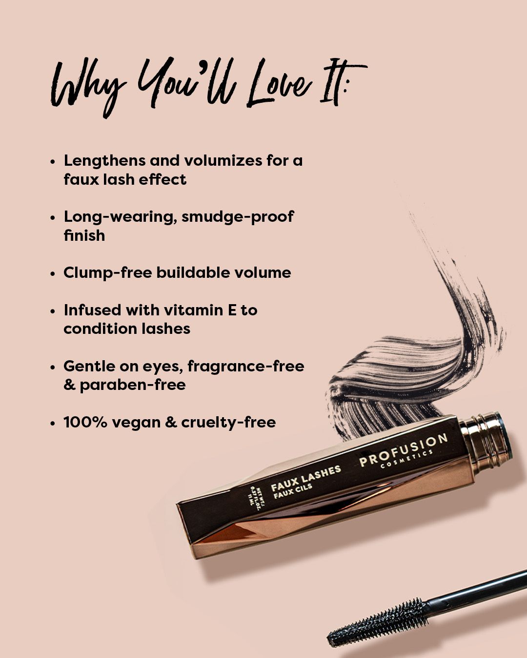 Faux Lashes | Lengthening & Volumizing Mascara - Black - Osadia Concept Store