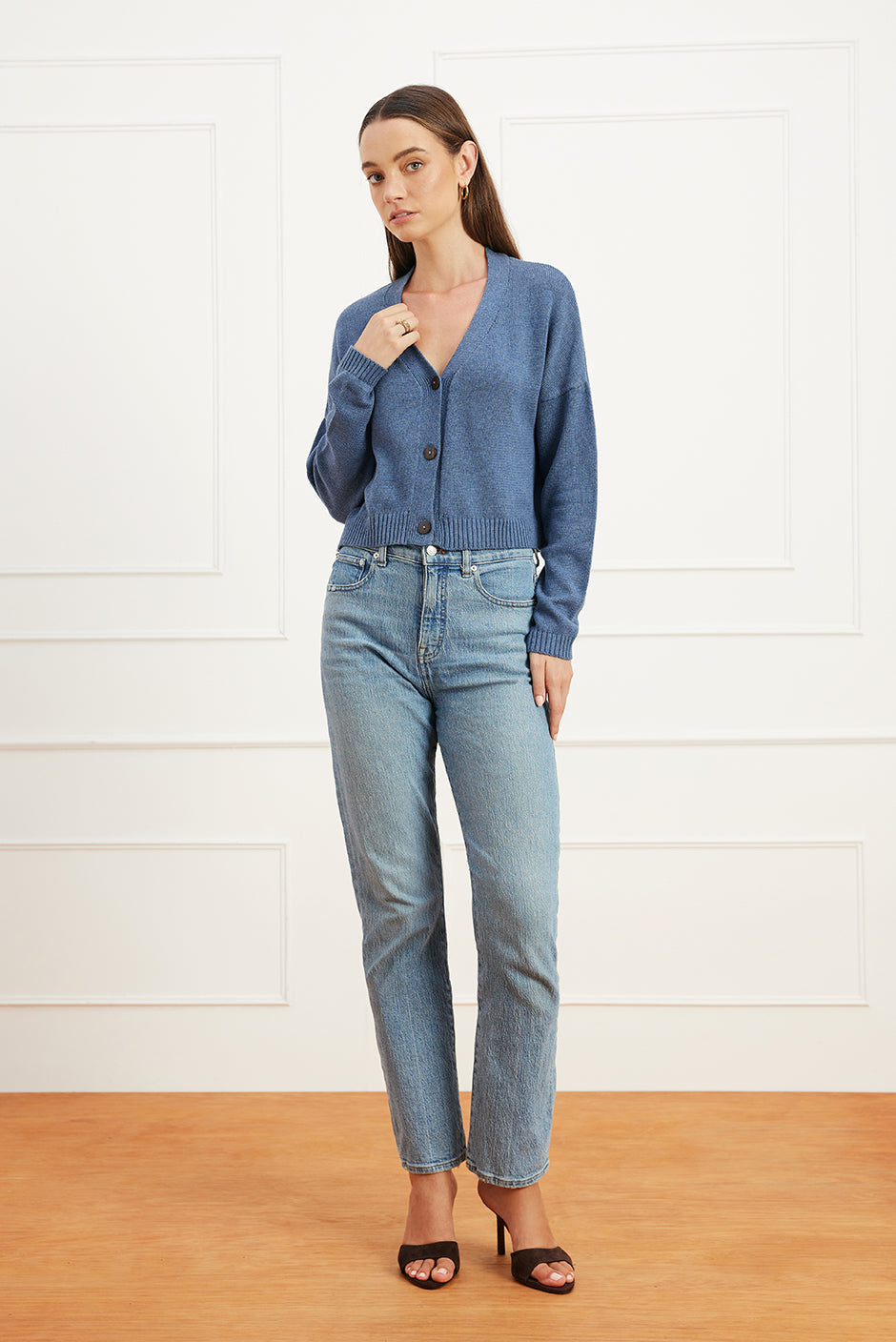 Diana Cardigan in Denim Blue - Osadia Concept Store