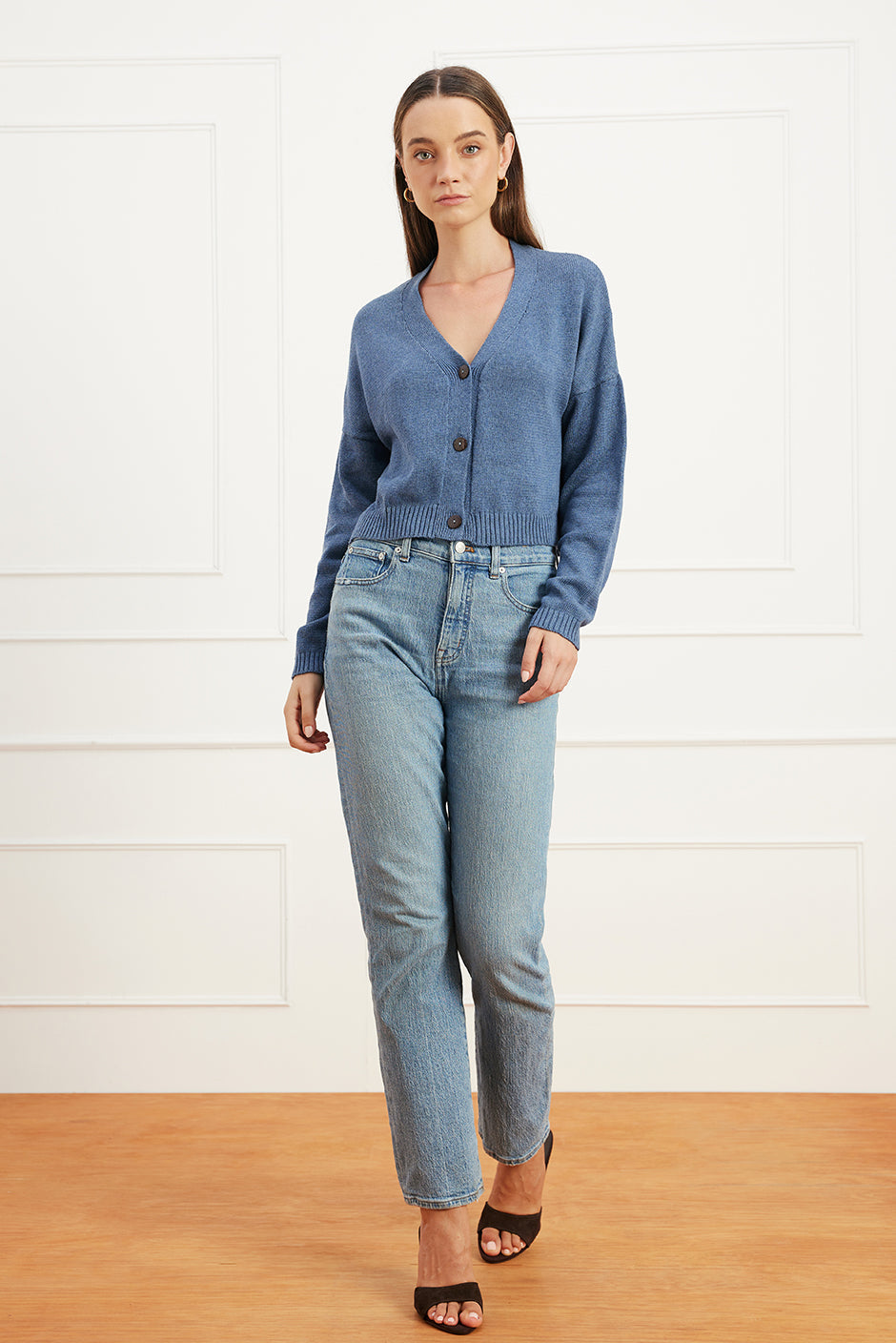 Diana Cardigan in Denim Blue - Osadia Concept Store