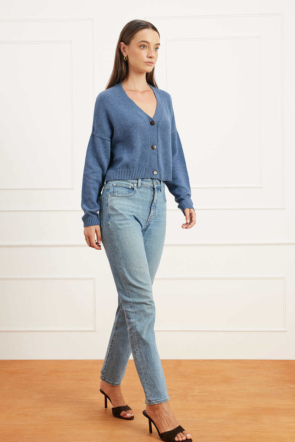 Diana Cardigan in Denim Blue - Osadia Concept Store