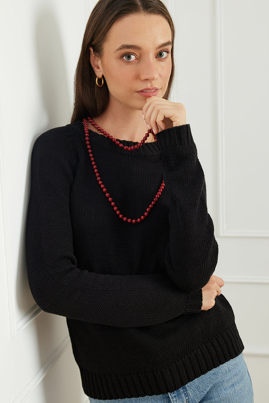 Sloane Crewneck in Black - Osadia Concept Store