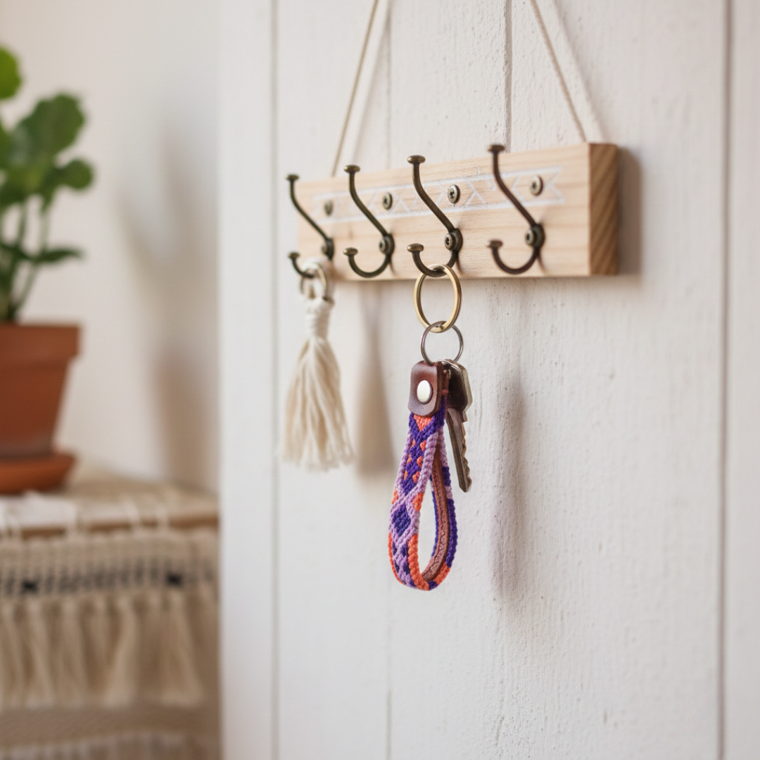 Friendship Leather Loop Key Chain - Mexico