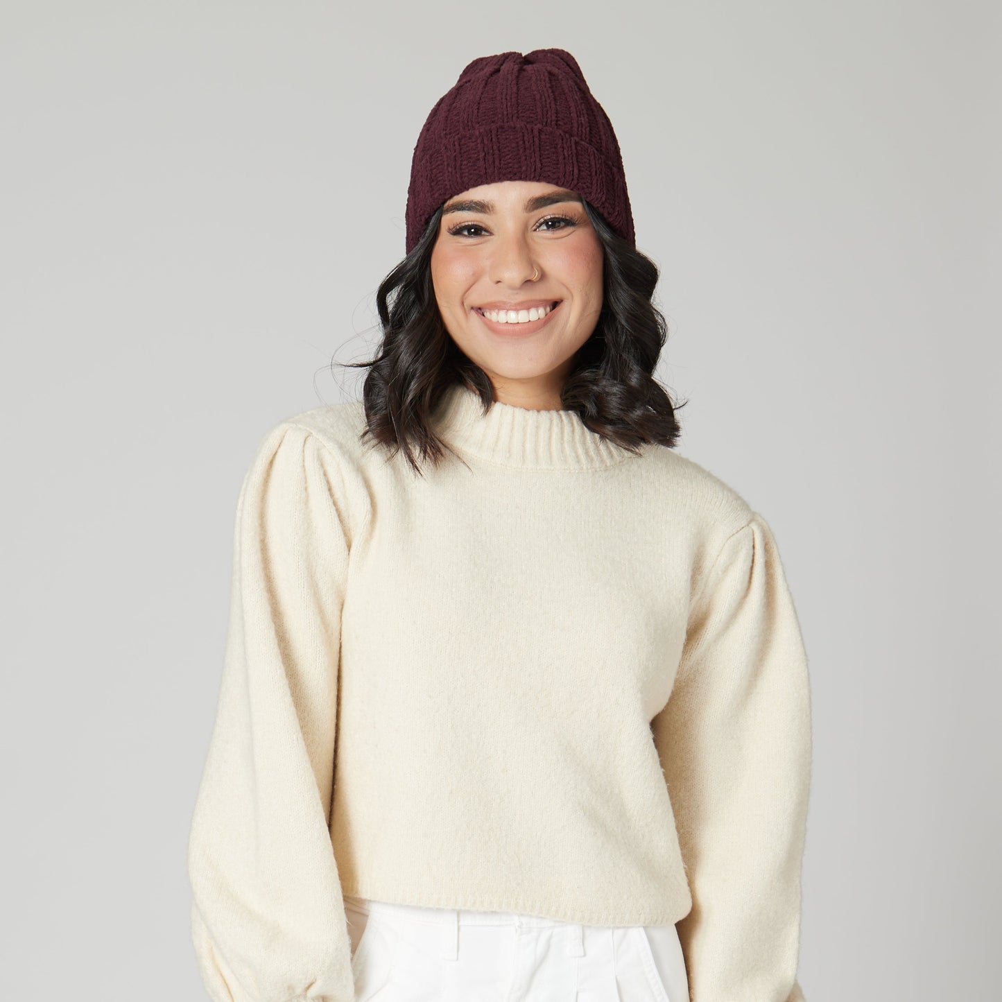 Women's Chenille Knit Cuffed Beanie