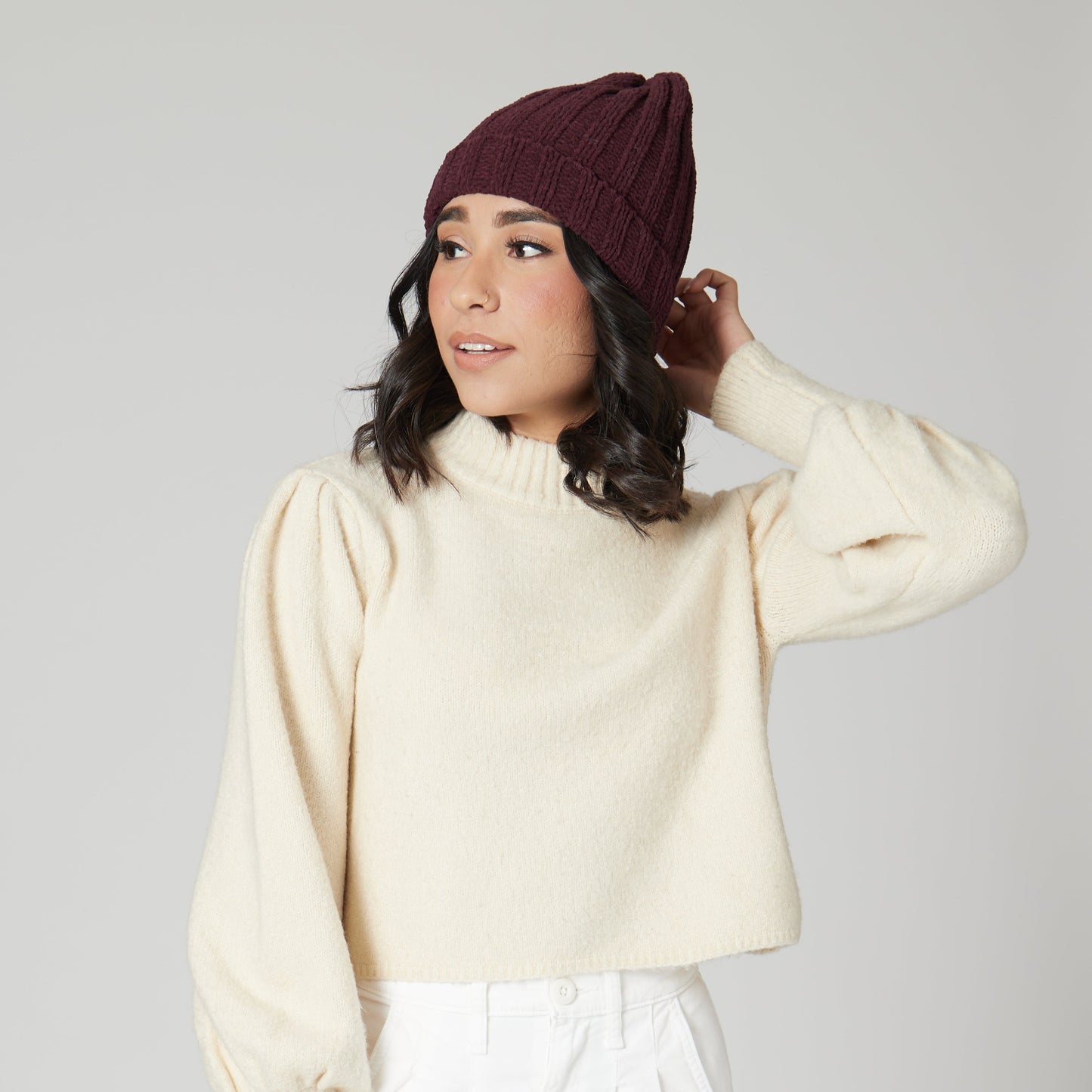 Women's Chenille Knit Cuffed Beanie