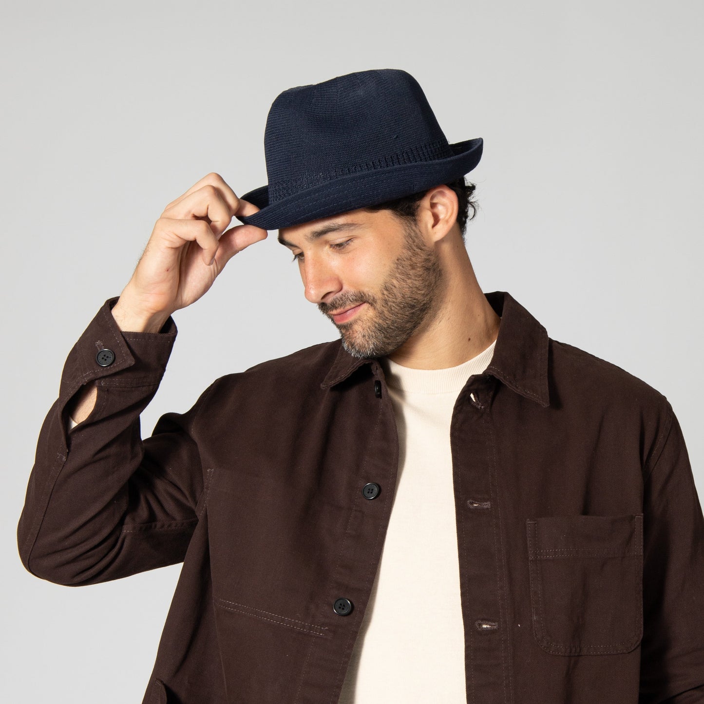 Mens Turned Brim Fedora