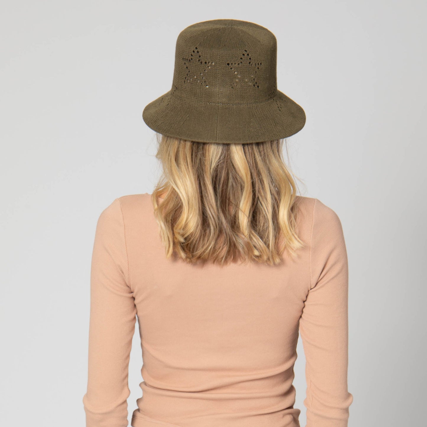 Eliza - Bucket Hat with Star Pointelle Details