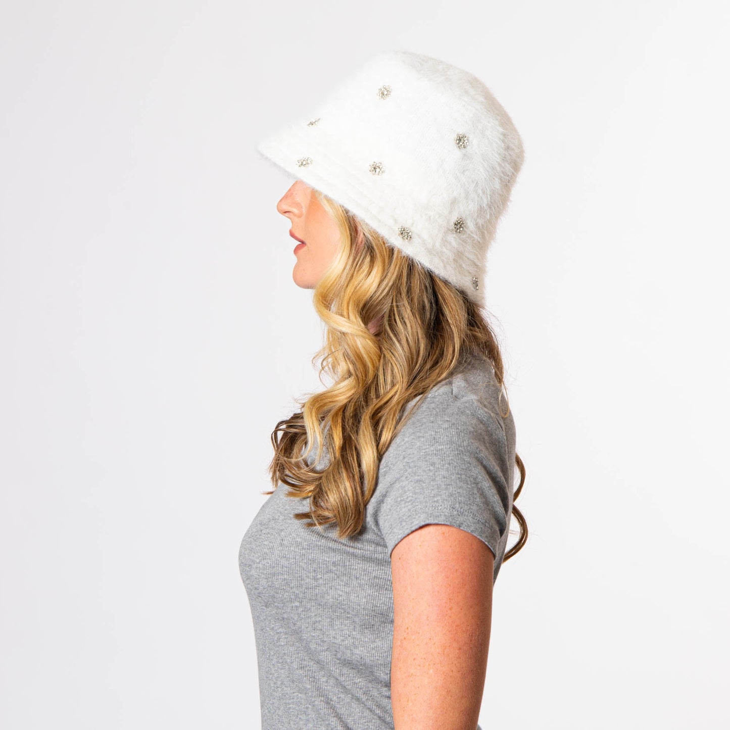Anita - Bucket Hat with Scattered Silver Gems