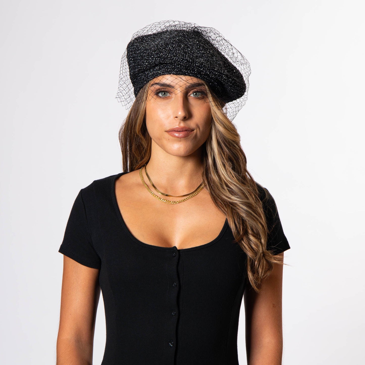 Bianca - Slouchy Lurex Beret