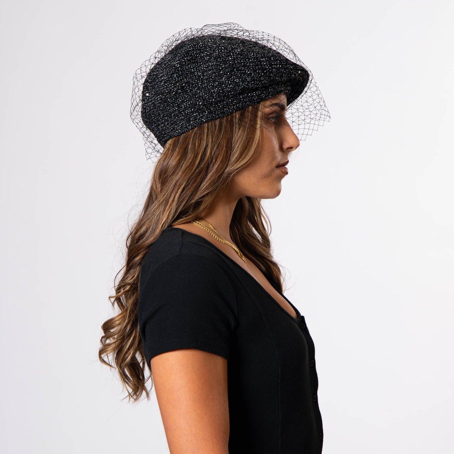 Bianca - Slouchy Lurex Beret