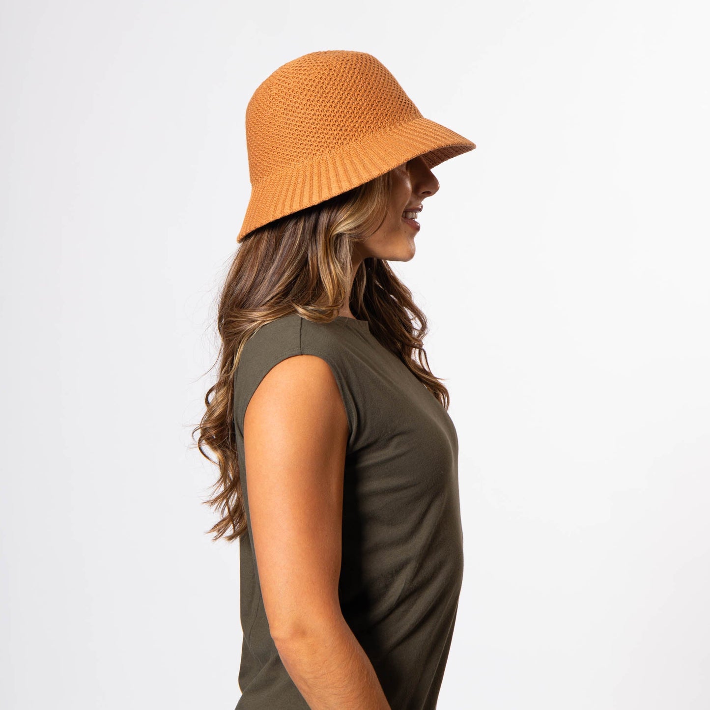 Mixed Pattern Unstructured Bucket Hat