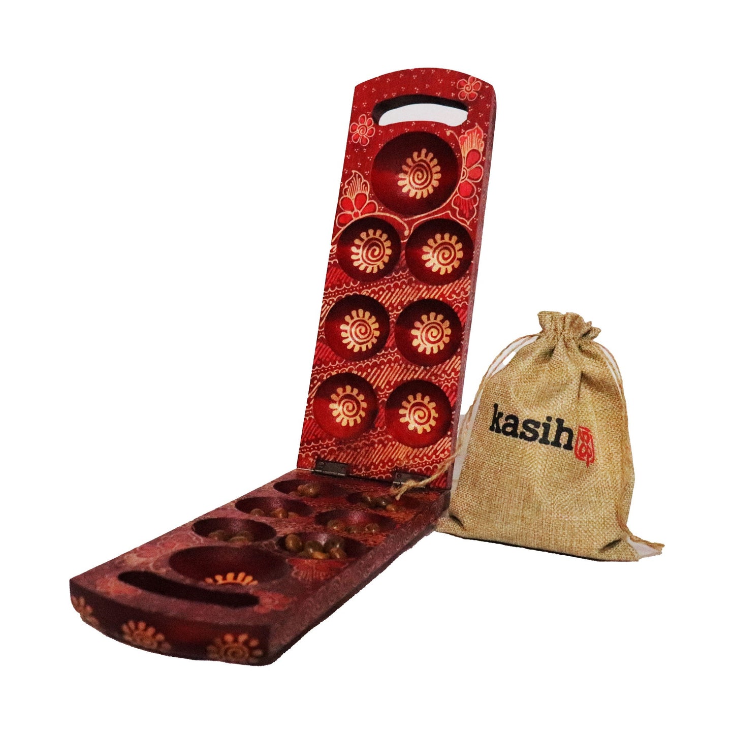 Mancala Wood Dakon Folding Congklak Board Game Games, DKN005