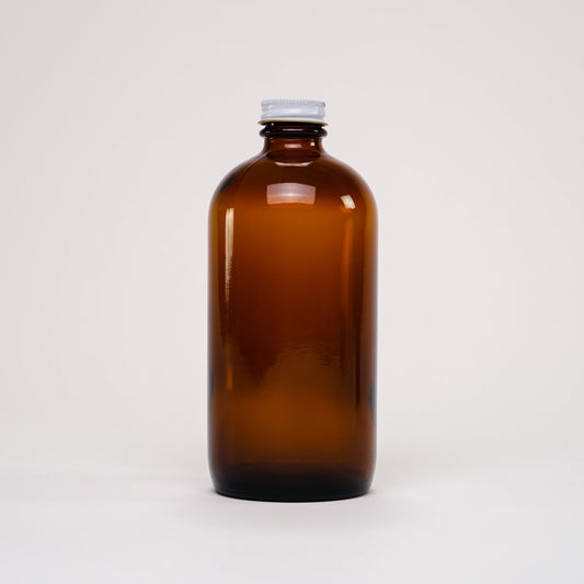 16 oz Amber Glass Keeper Bottle | Metal Cap - Osadia Concept Store